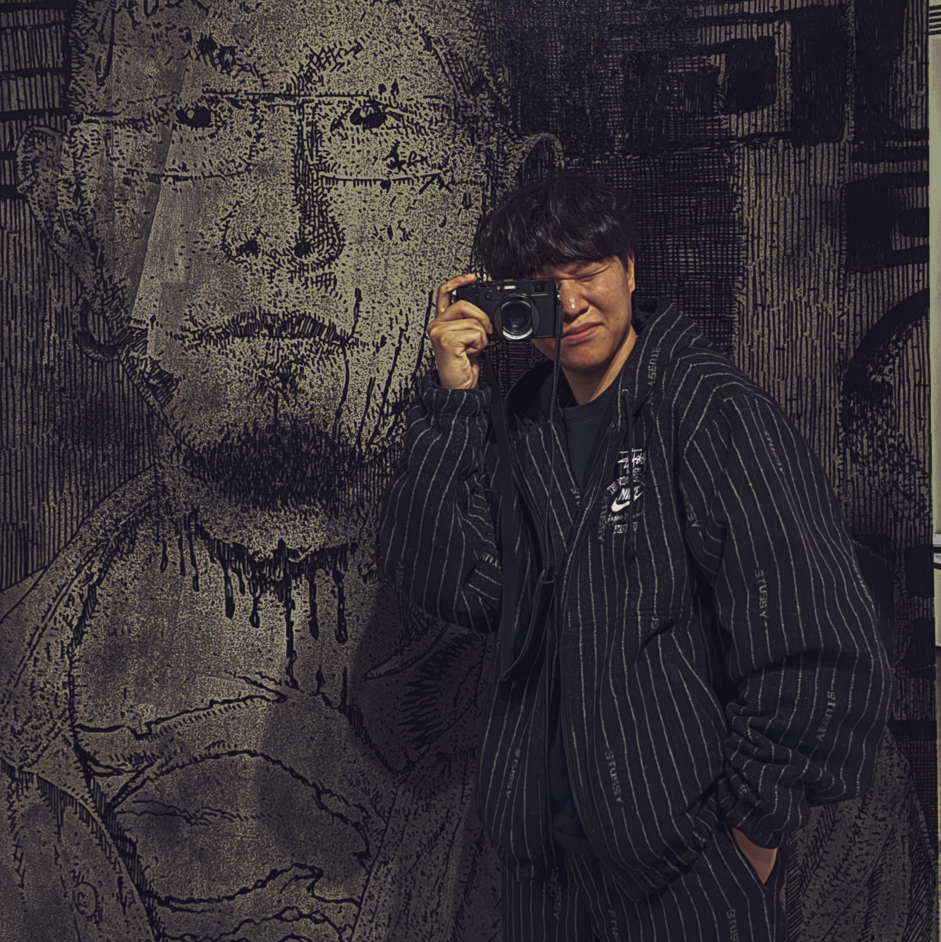Nike x Stussy NRG Striped Wool Jacket Black (DR4023-010), Nike x Stussy NRG Striped Wool Pants Black (DR4021-010) 착용 스타일 - 1