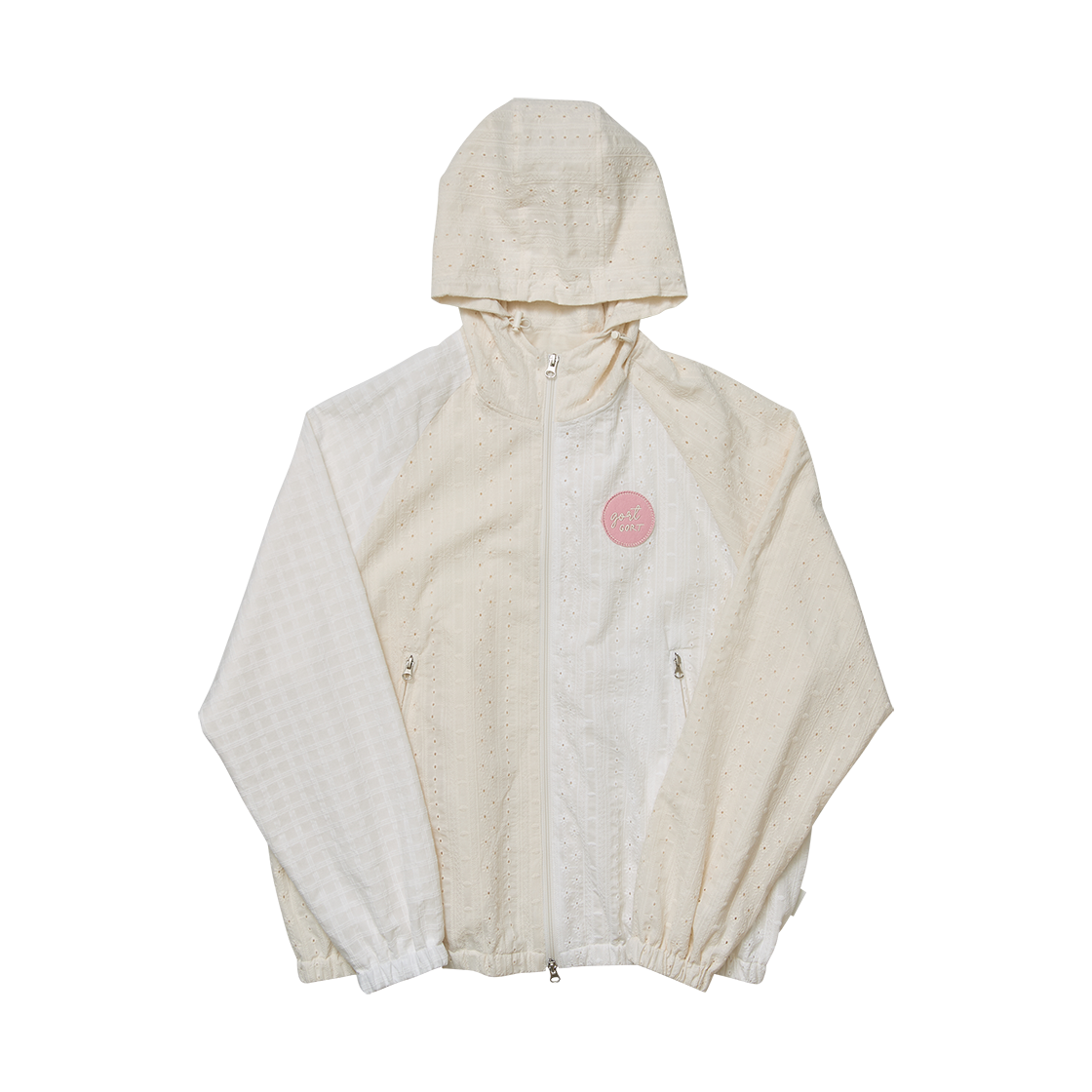 고트 패치워크 레이스 후디 점퍼 멀티 아이보리(GORT Patchwork Lace Hoodie Jumper Multi Ivory) - 1