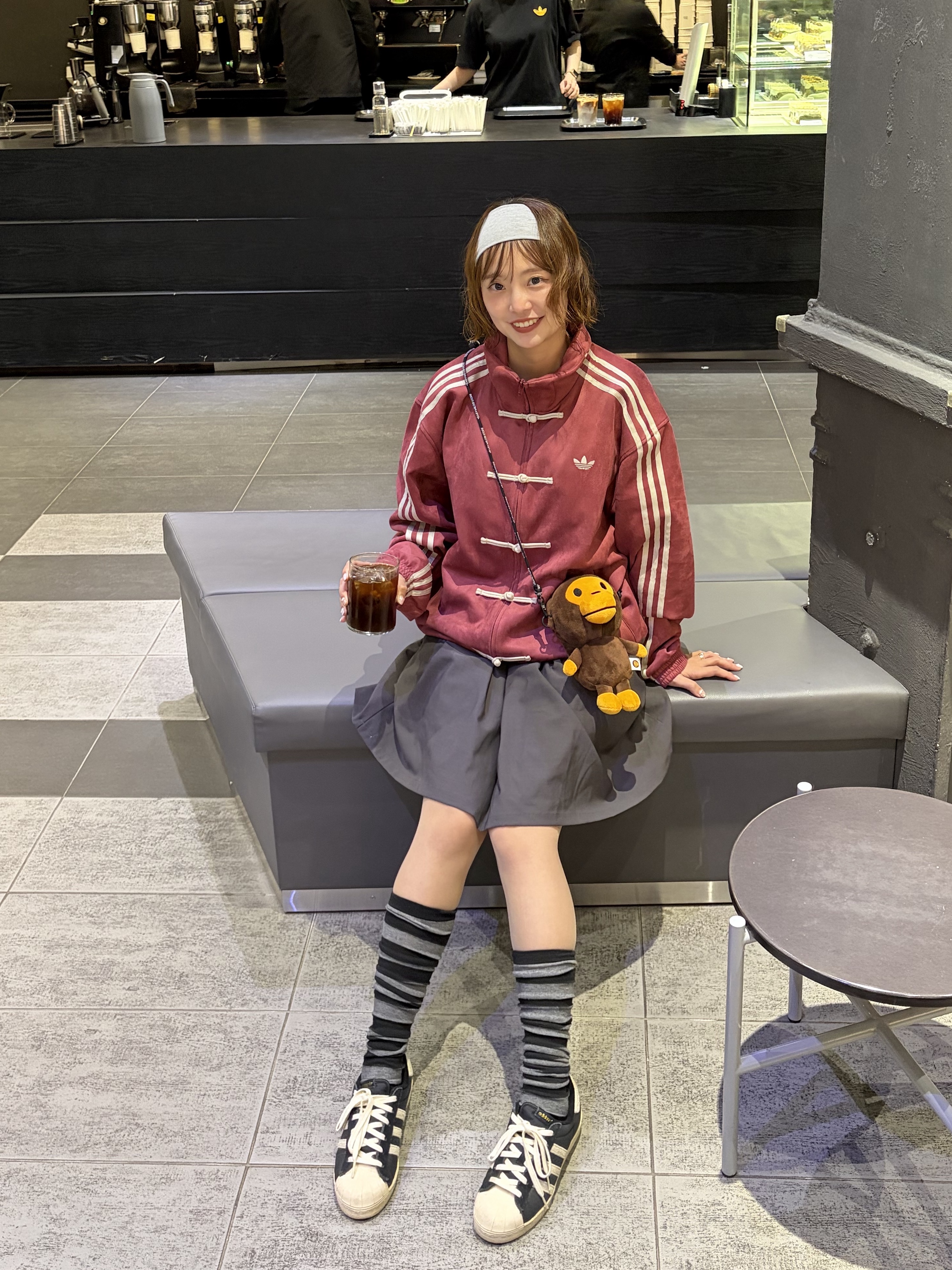 Adidas New Chinese Style Track Top Collegiate Burgundy - KR Sizing, Adidas Superstar 82 Black White 착용 스타일 - 1