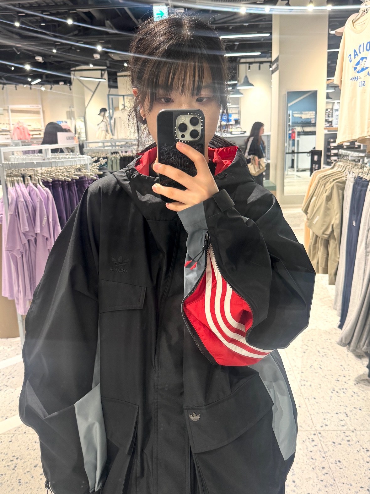 Adidas x Ordinary People Utility Parka Black - KR Sizing 착용 스타일