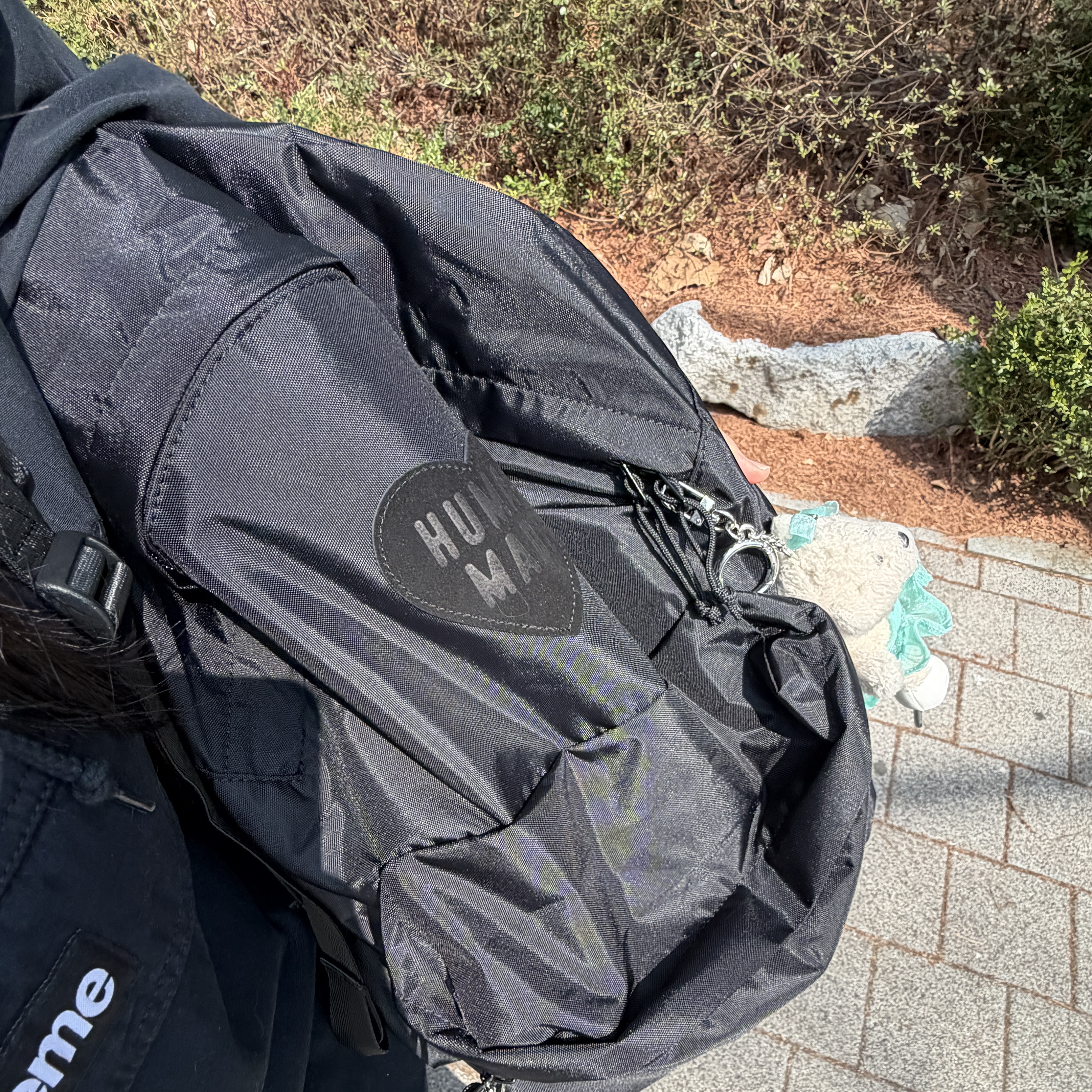 Human Made Daypack Black 착용 스타일