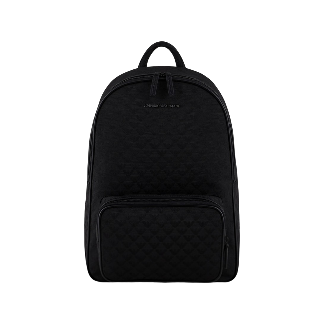 Y4O315Y022V81336 Emporio Armani Nylon Backpack with Allover Jacquard Eagle Black