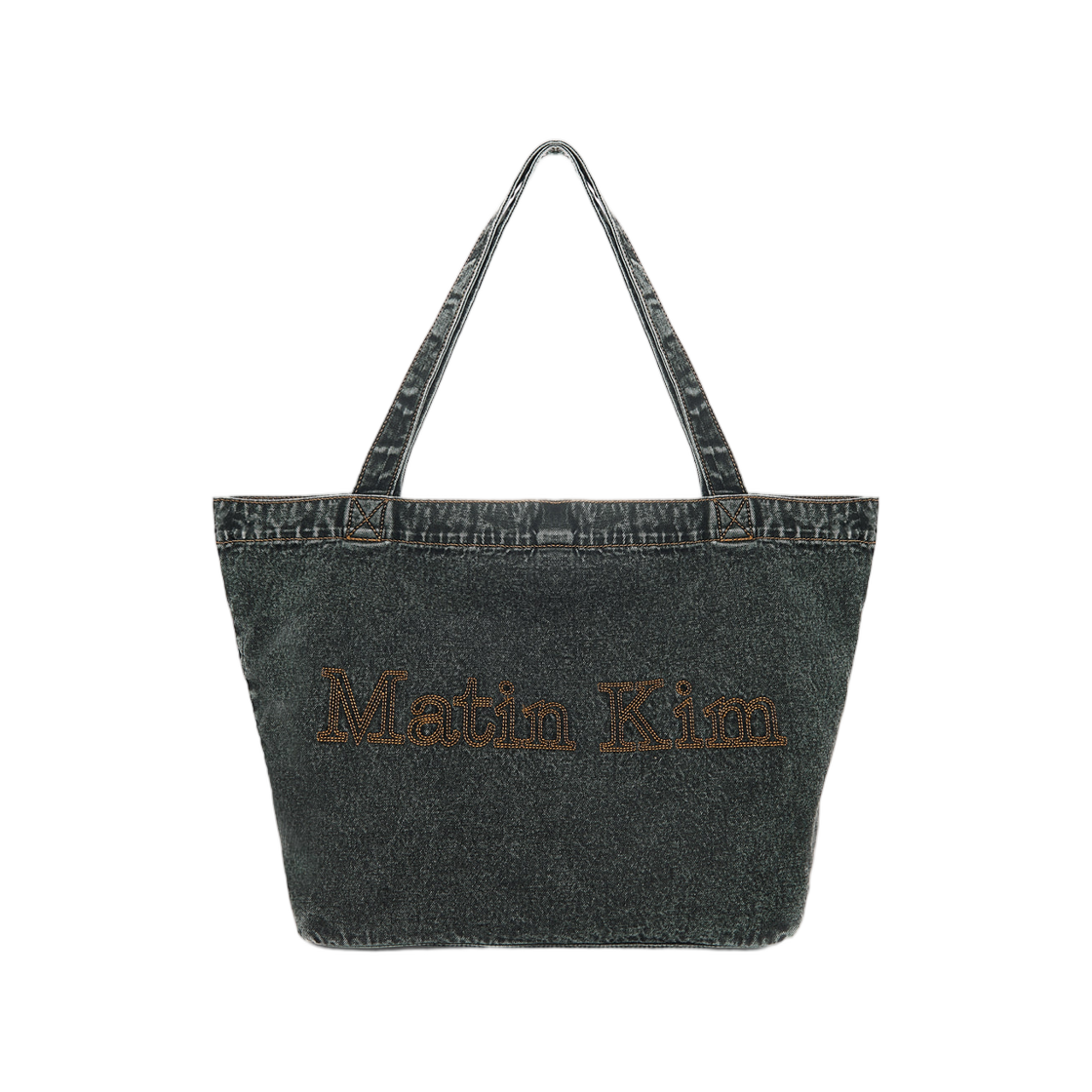 MK2600BG712VBB Matin Kim Stitch Denim Shoulder Bag In Black