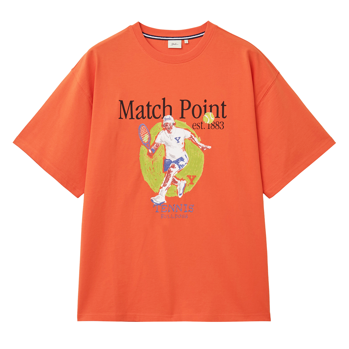 예일 매치포인트 그래픽 티셔츠_코랄(Yale Match Point Graphic T-Shirt_Coral)