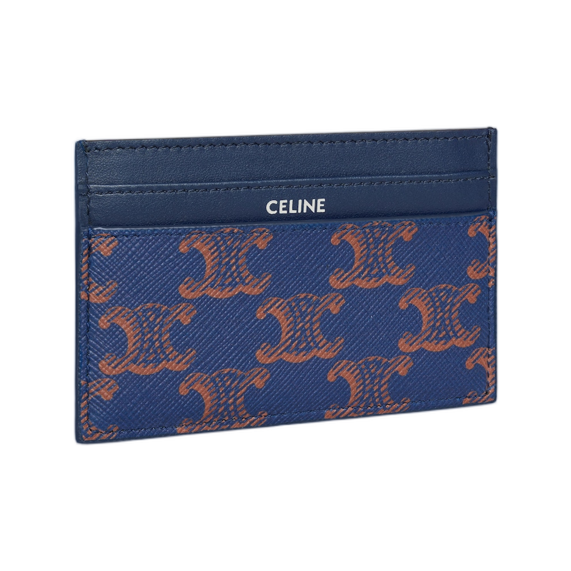 셀린느 카드 홀더 트리옹프 캔버스 앤 카프스킨 딥 네이비(Celine Card Holder in Triomphe Canvas and Calfskin Deep Navy) - 2