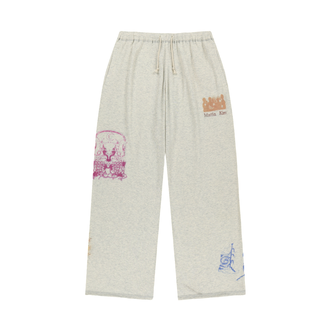(W) 마뗑킴 스케치 그래피티 와플 팬츠 라이트 베이지((W) Matin Kim Sketch Graffiti Waffle Pants In Light Beige)