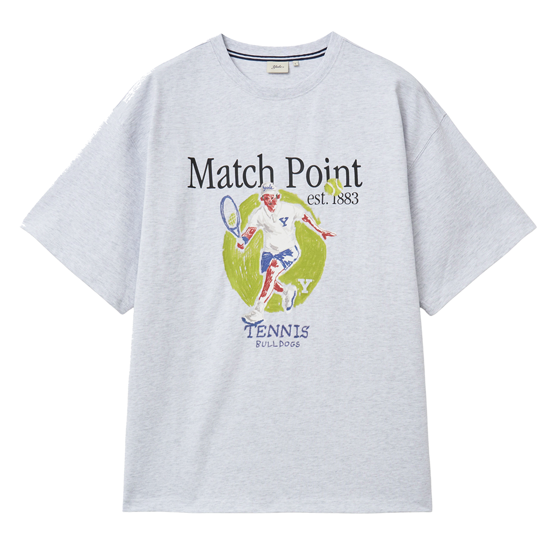 예일 매치포인트 그래픽 티셔츠_라이트 그레이(Yale Match Point Graphic T-Shirt_Light Gray) - 1