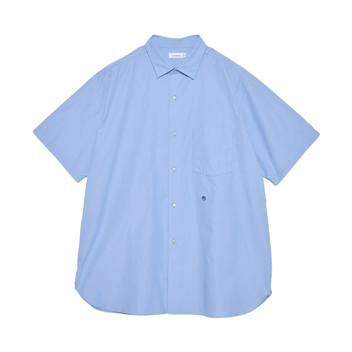 나나미카 레귤러 칼라 윈드 숏슬리브 셔츠 삭스(Nanamica Regular Collar Wind S/S Shirt Sax)