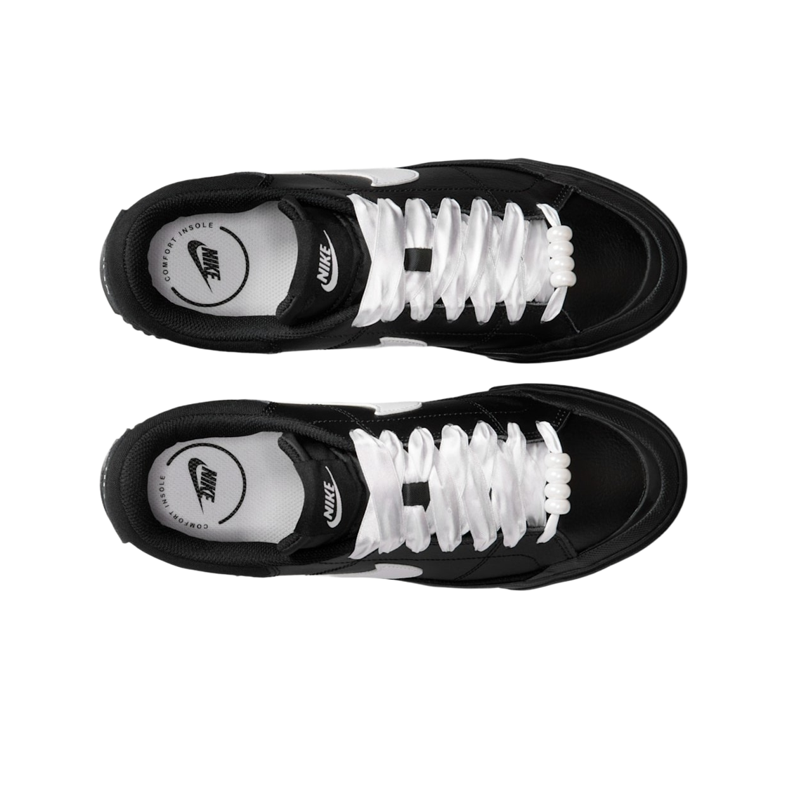 (W) 나이키 코트 레거시 리프트 블랙 화이트((W) Nike Court Legacy Lift Black White) - 2