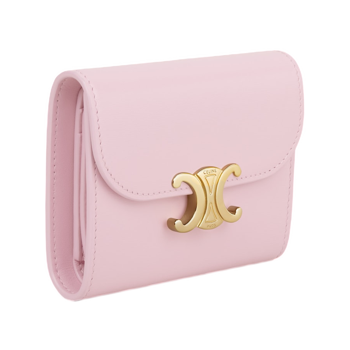 셀린느 스몰 플랩 월렛 트리옹프 샤이니 카프스킨 더티 핑크(Celine Small Flap Wallet Triomphe in Shiny Calfskin Dirty Pink) - 2