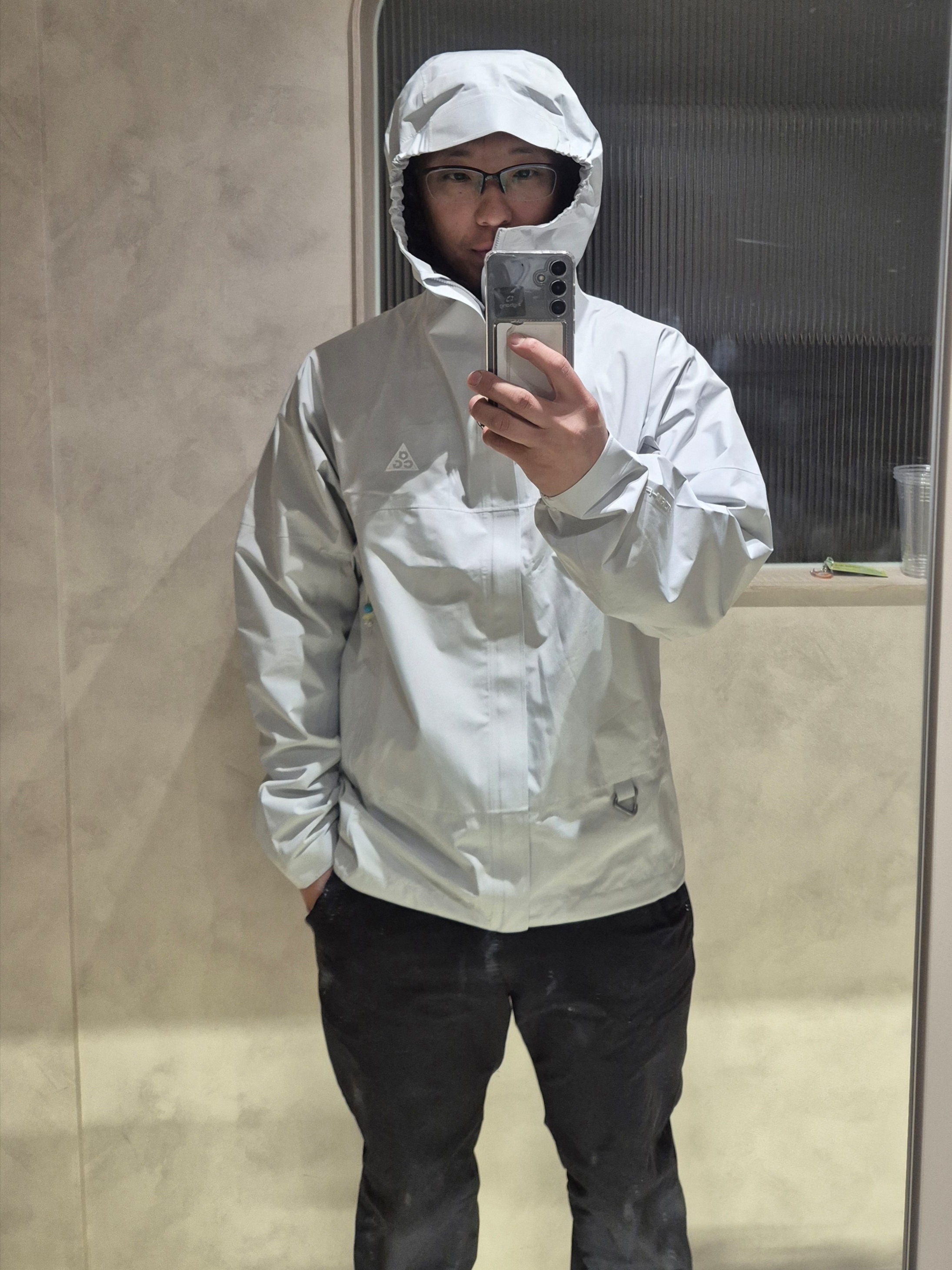 Nike ACG Storm-Fit ADV Cascade Rains Full Zip Jacket Photon Dust - Asia 착용 스타일