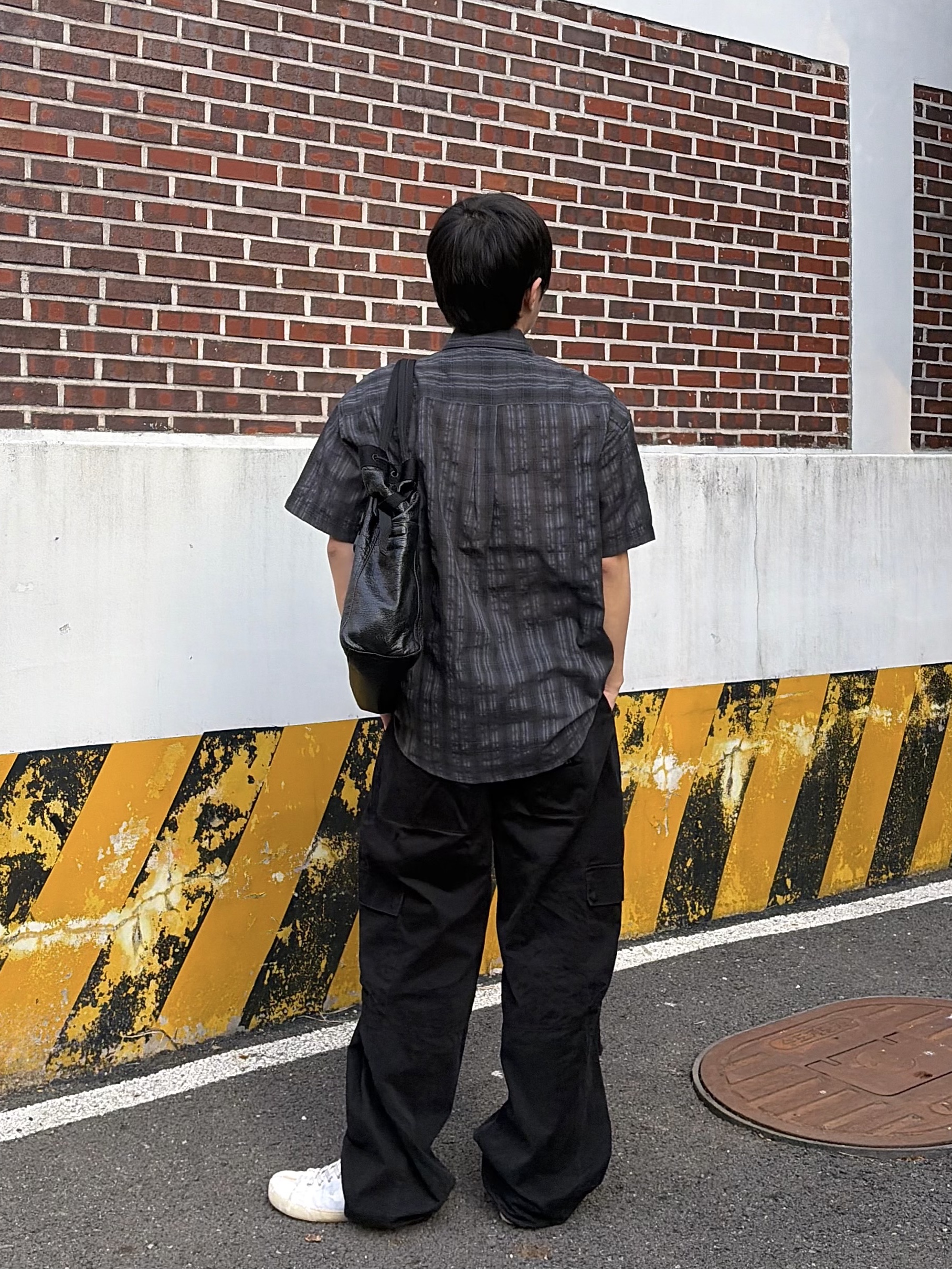 noun Washed Cargo Pants Black, Maison Margiela Tabi Low White 착용 스타일 - 3