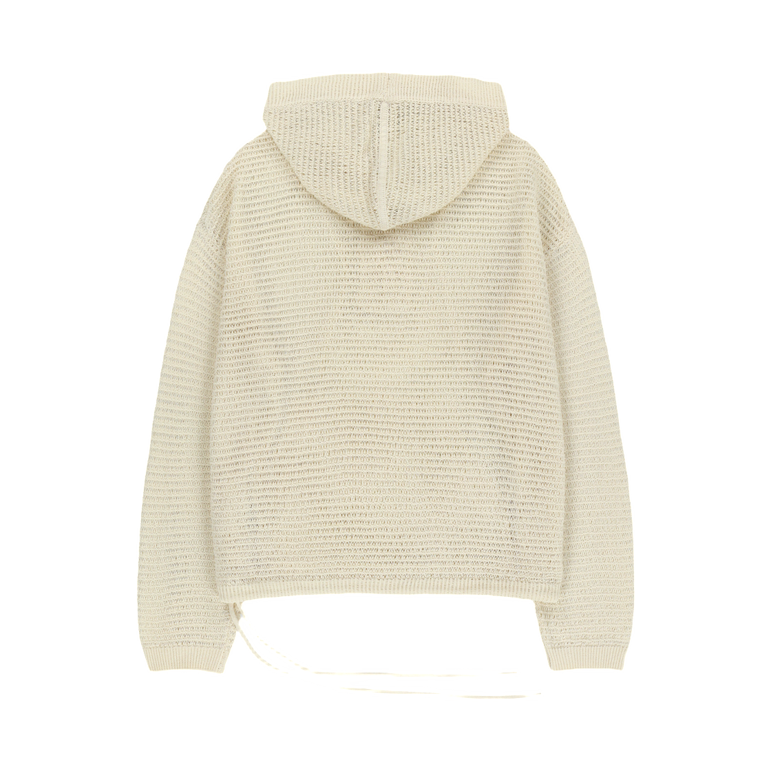마뗑킴 오버사이즈 메쉬 니트 후드 크림(Matin Kim Oversized Mesh Knit Hoodie In Cream) - 2