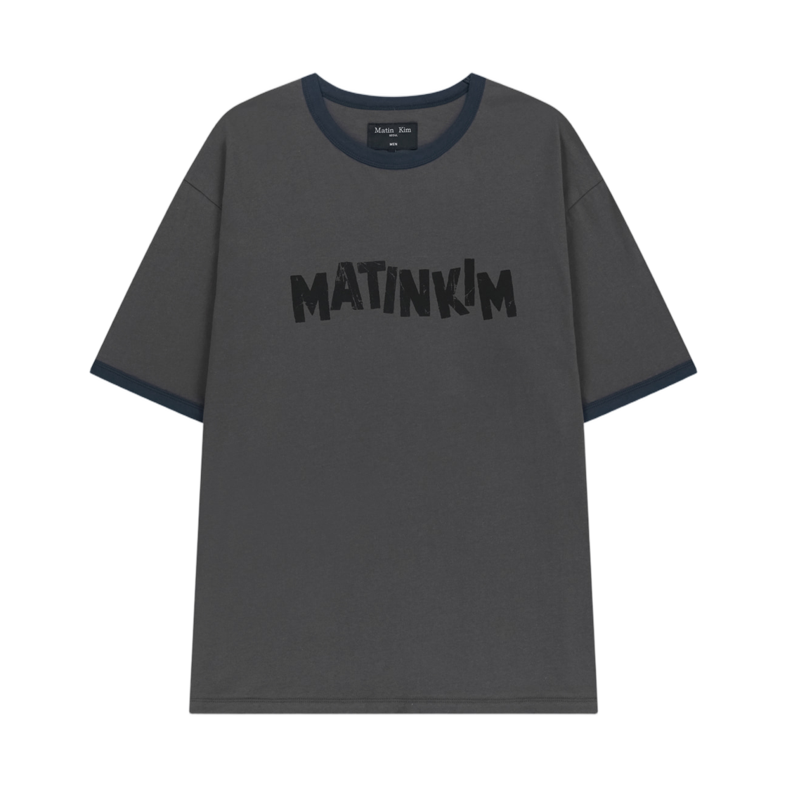 마뗑킴 로고 링거 탑 차콜(Matin Kim Logo Ringer Top In Charcoal) - 1