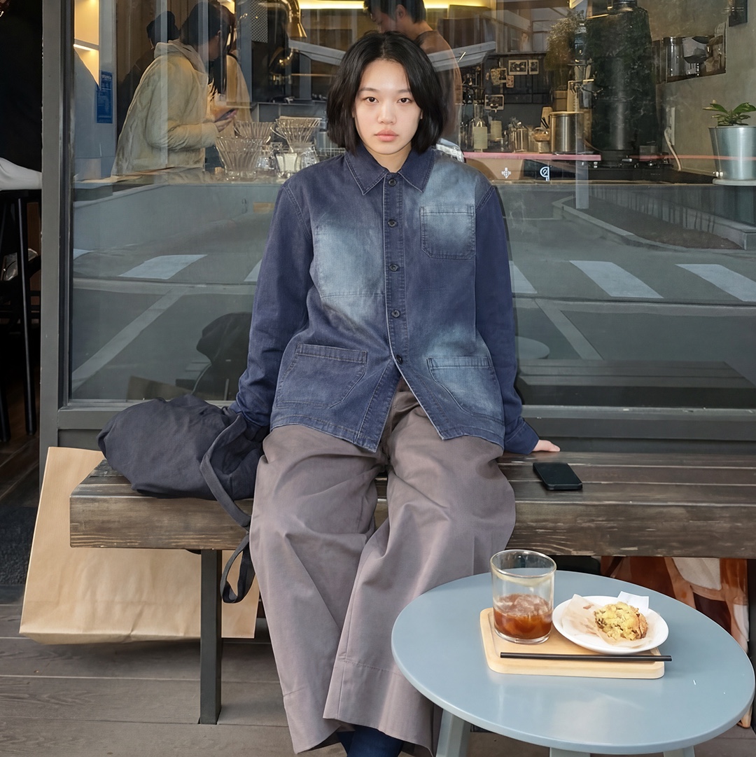 Hongwoosung Field Expedition Jacket Navy 착용 스타일