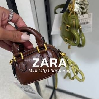 Zara Mini City Charm Bag Dark Sand 착용 스타일 - 3