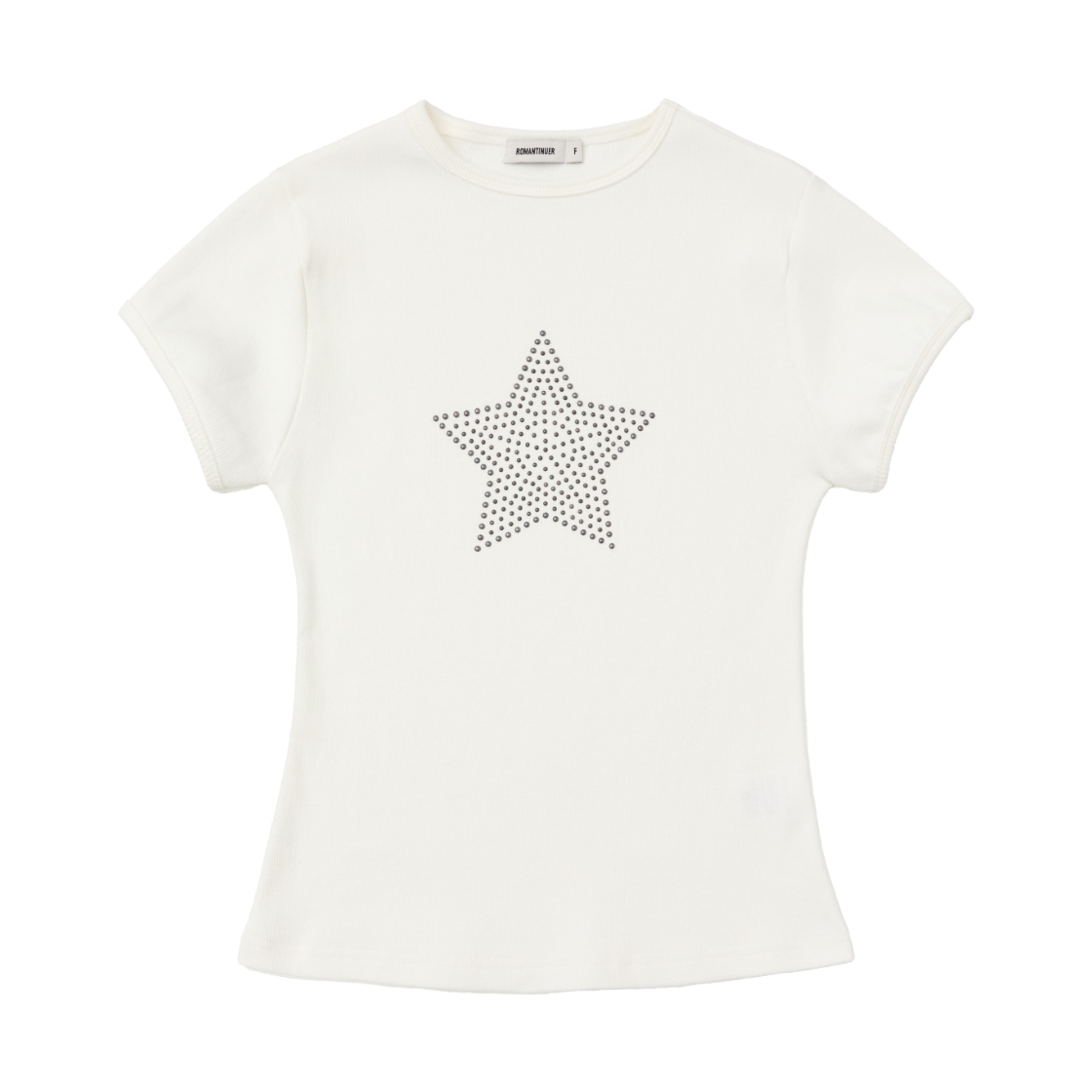 R26SSCHP002 ROMANTINUER Twinkle One-Star Hotfix T-Shirt Ivory