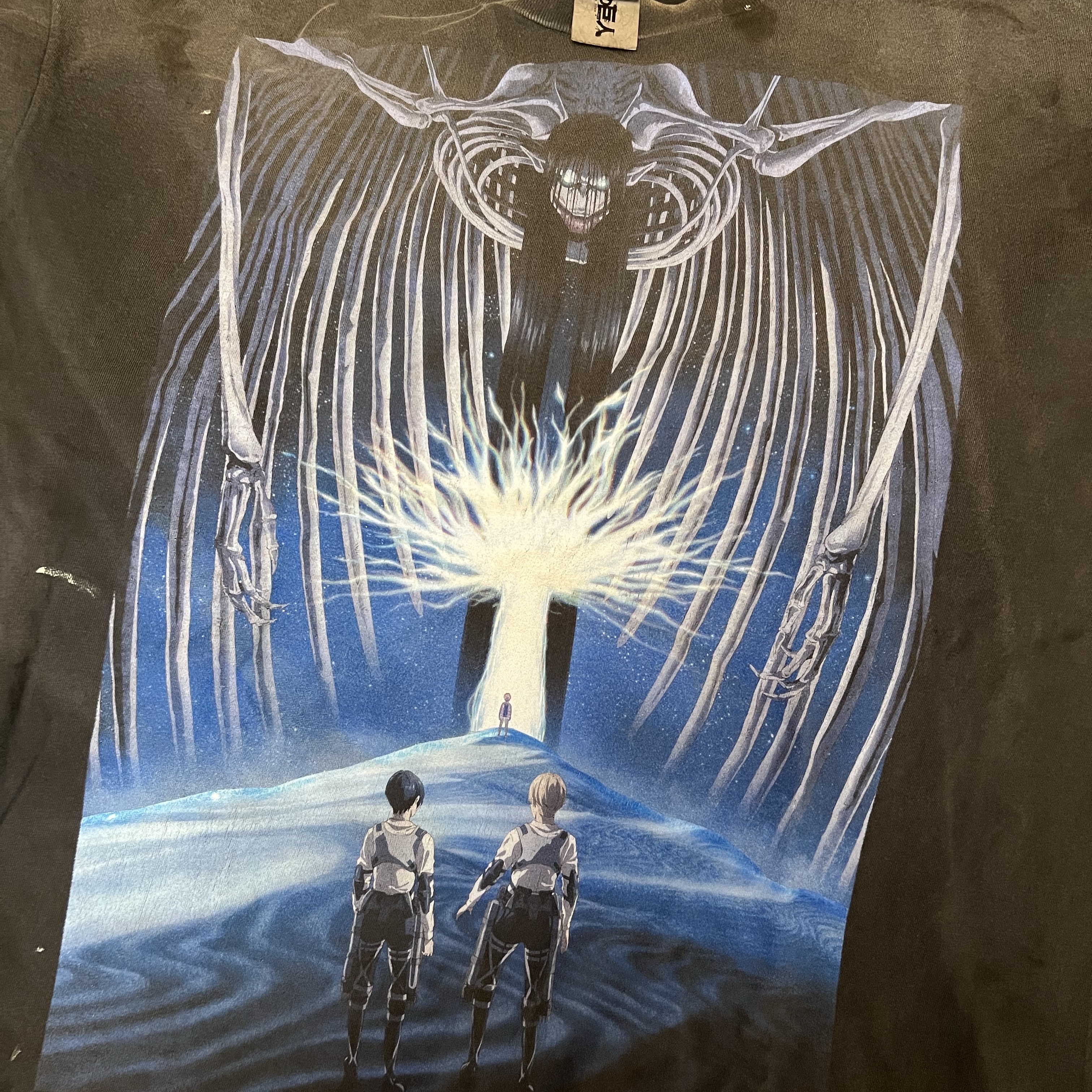 Saint Mxxxxxx x Attack On Titan S/S T-Shirt Black - 26SS 착용 스타일