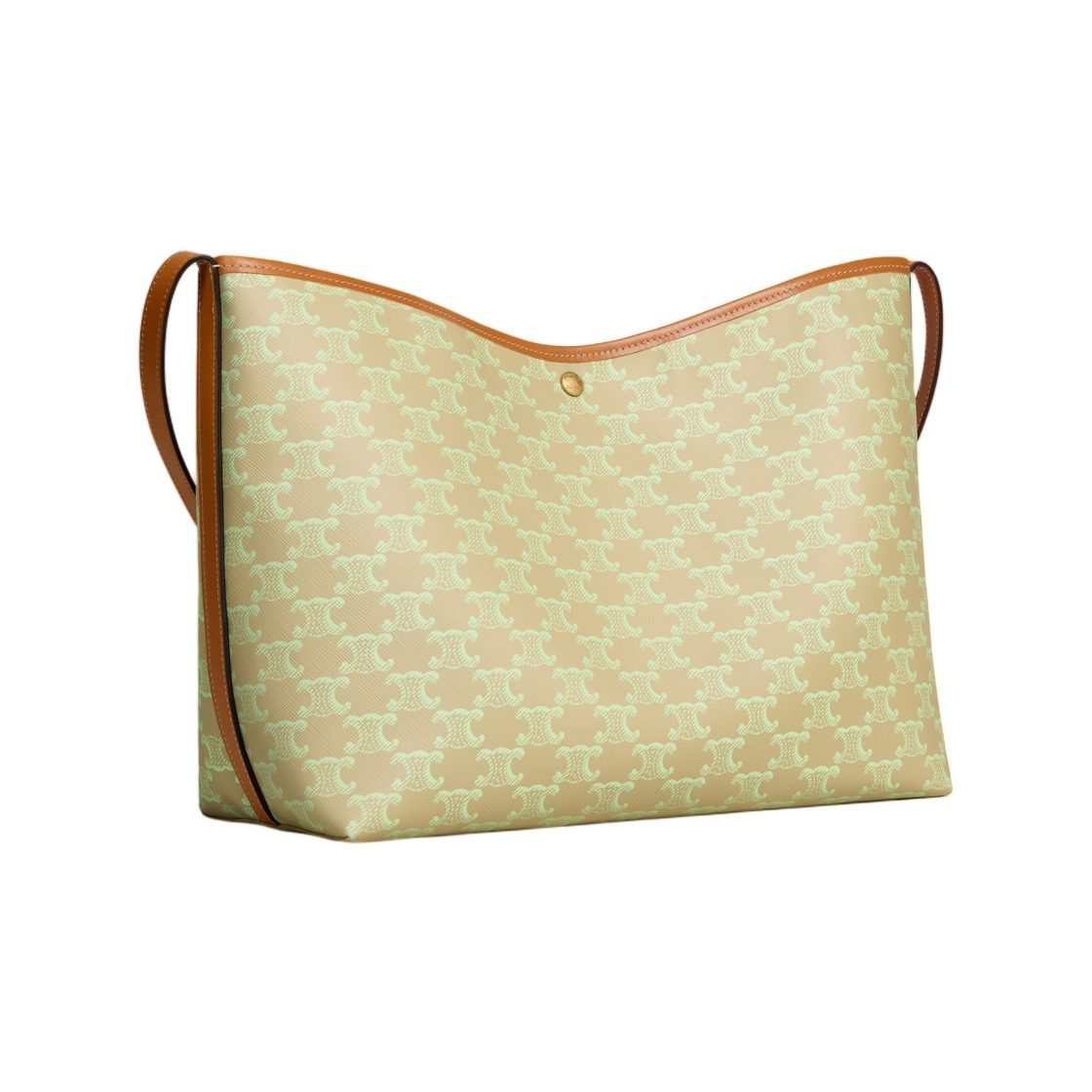셀린느 소프트 쇼퍼 백 트리옹프 캔버스 앤 카프스킨 샌드 캐슬 소프트 라임(Celine Soft Shopper Bag in Triomphe Canvas and Calfskin Sand Castle Soft Lime) - 2