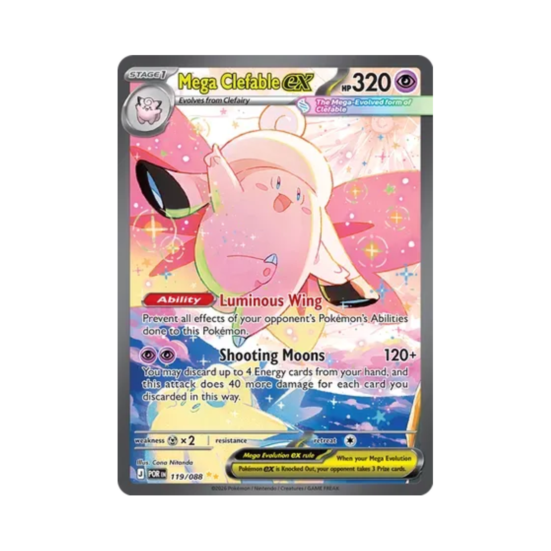 포켓몬 TCG 메가 픽시 ex SIR 퍼펙트 오더 (영문판)(Pokemon TCG Mega Clefable ex S Perfect Order (English Ver.))