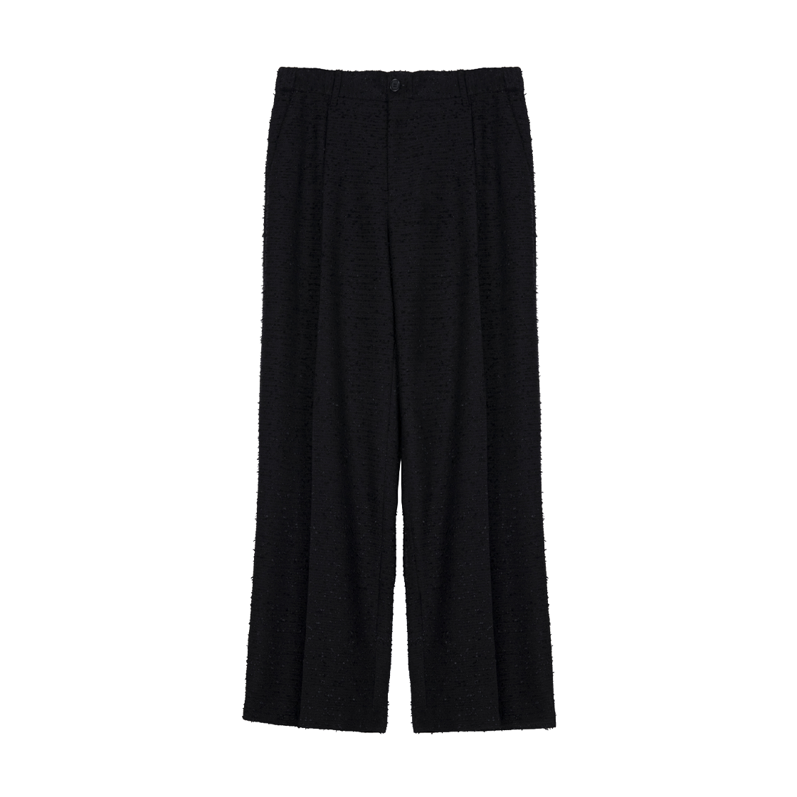 지오송지오 컬렉션 썸머 부클레 와이드 팬츠 블랙 BI2PT261BK(ZIOSONGZIO COLLECTION Summer Boucle Wide Pants Black)