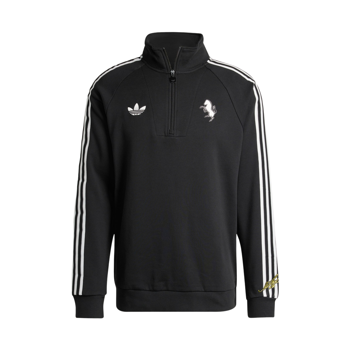 KB4453 Adidas Juventus FC Originals Half Zip Top Black - US Sizing