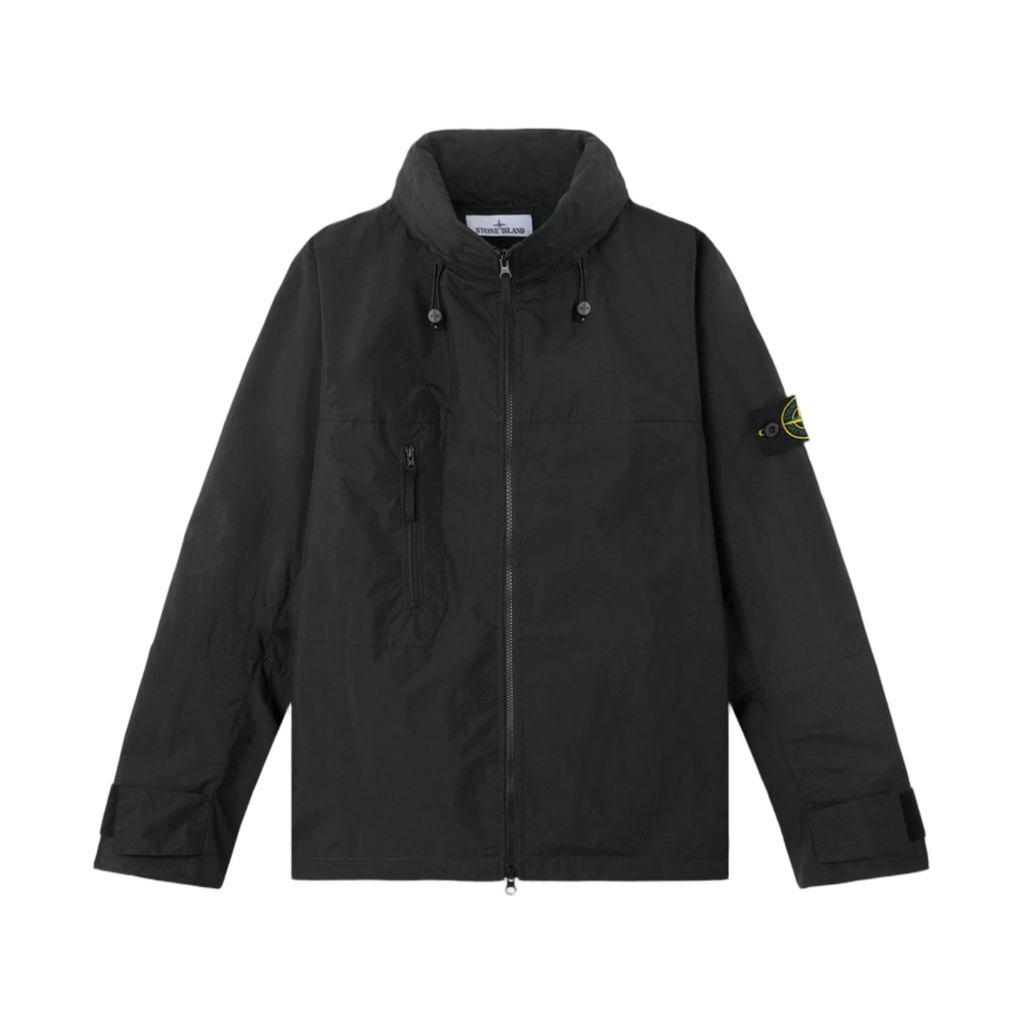 L1S1541000-59S0354-V0029 Stone Island 4100059 Metal Lamina Poly Ripstop Stand Collar Jacket with Ventilation Flaps Black - 26SS