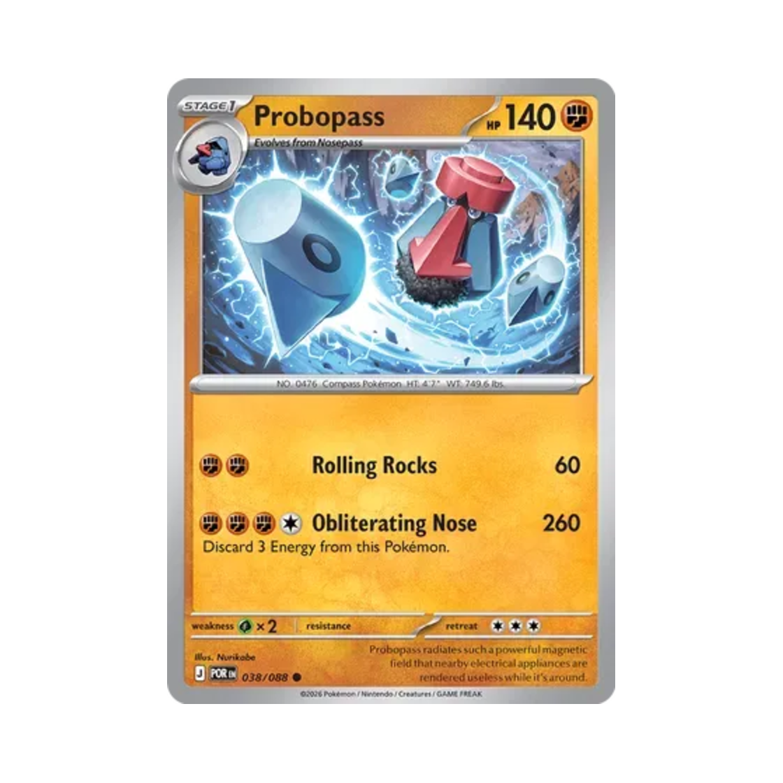 포켓몬 TCG 대코파스 C 퍼펙트 오더 (영문판)(Pokemon TCG Probopass C Perfect Order (English Ver.))