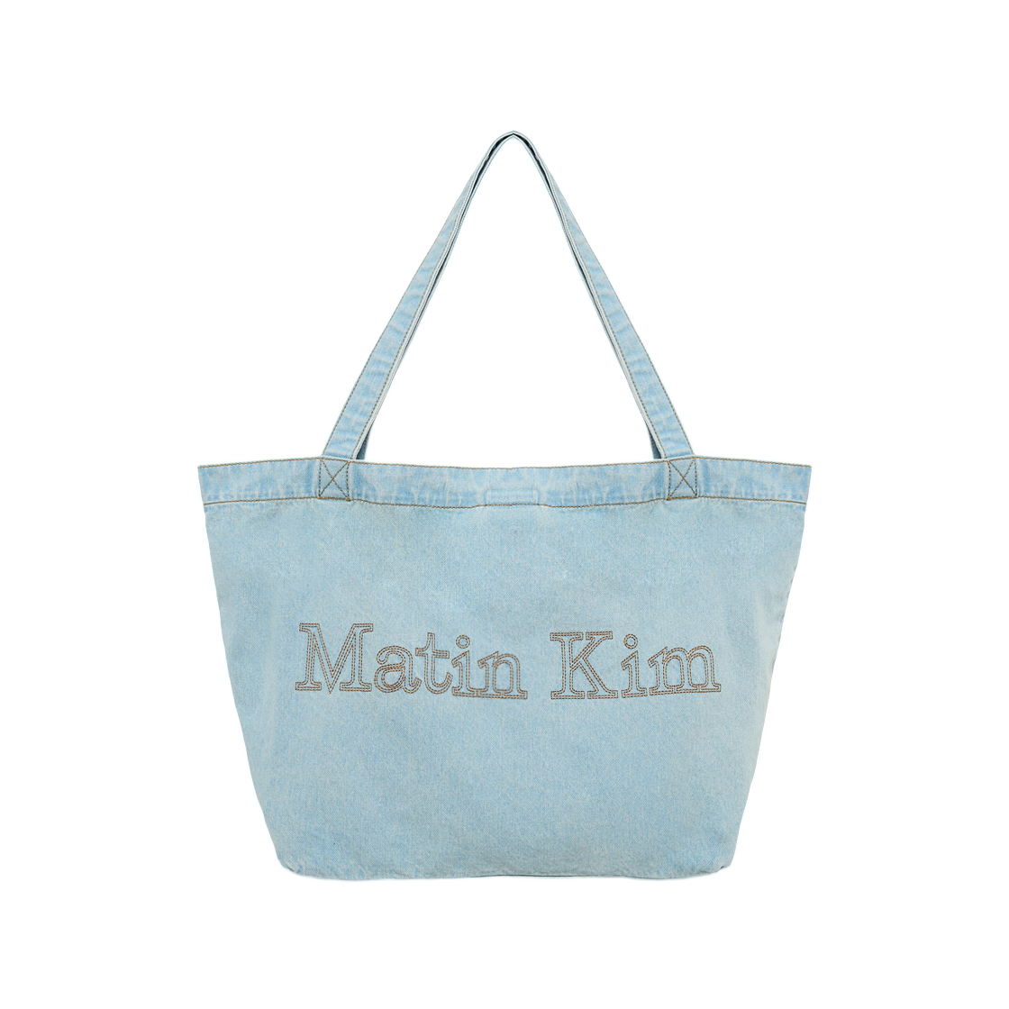 마뗑킴 스티치 데님 숄더백 스카이(Matin Kim Stitch Denim Shoulder Bag In Sky) - 1
