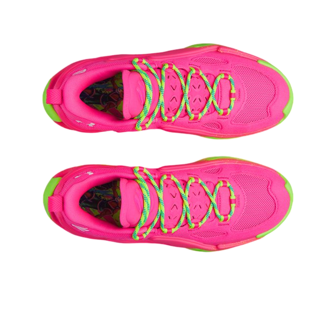 언더아머 커리 13 베스킷볼 슈즈 핑크 레이브 하이퍼 그린 화이트(Under Armour Curry 13 Basketball Shoes Pink Rave Hyper Green White) - 2