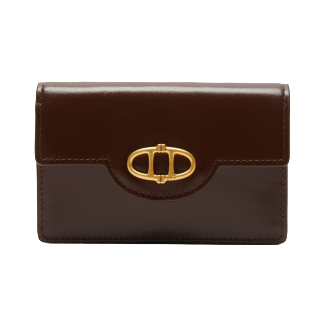 아떼 바네사브루노 액세사리 버건디 보딸라또 레더 명함 카드지갑 다크 와인(Athe Vanessabruno Acc Burgundy Bottalato Leather Card Holder Dark Wine) - 1