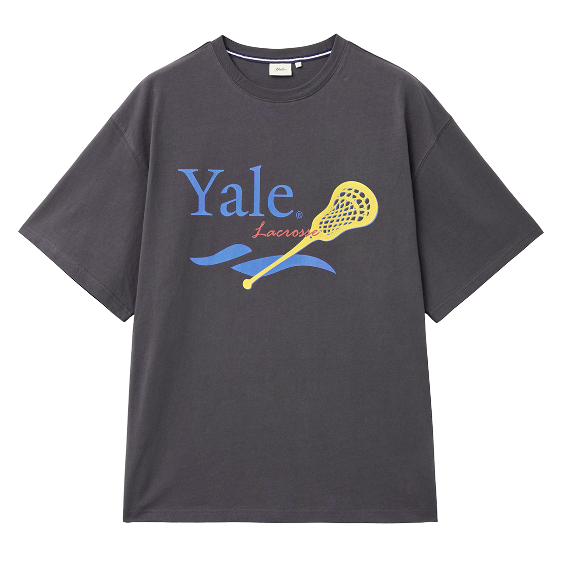 예일 라크로스 그래픽 티셔츠_차콜(Yale Lacrosse Graphic T-Shirt_Charcoal)