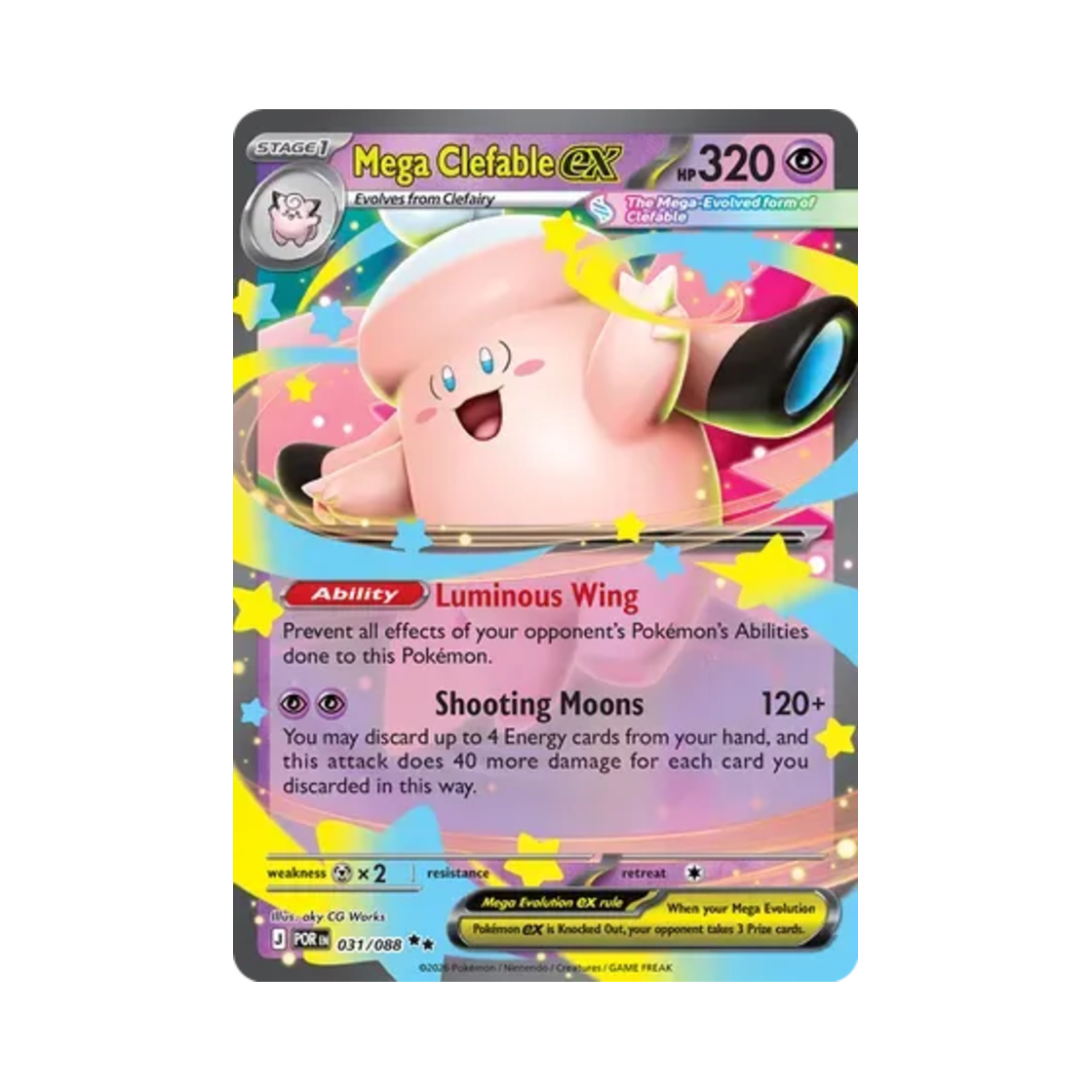 포켓몬 TCG 메가 픽시 ex D 퍼펙트 오더 (영문판)(Pokemon TCG Mega Clefable ex D Perfect Order (English Ver.))
