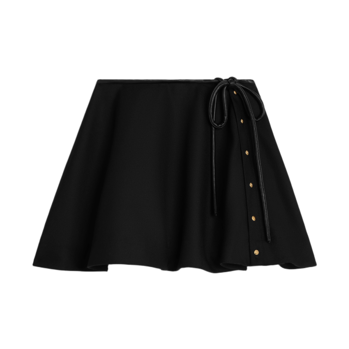 (W) 셀린느 페플럼 스커트 모헤어 울 블랙((W) Celine Peplum Skirt in Mohair Wool Black)
