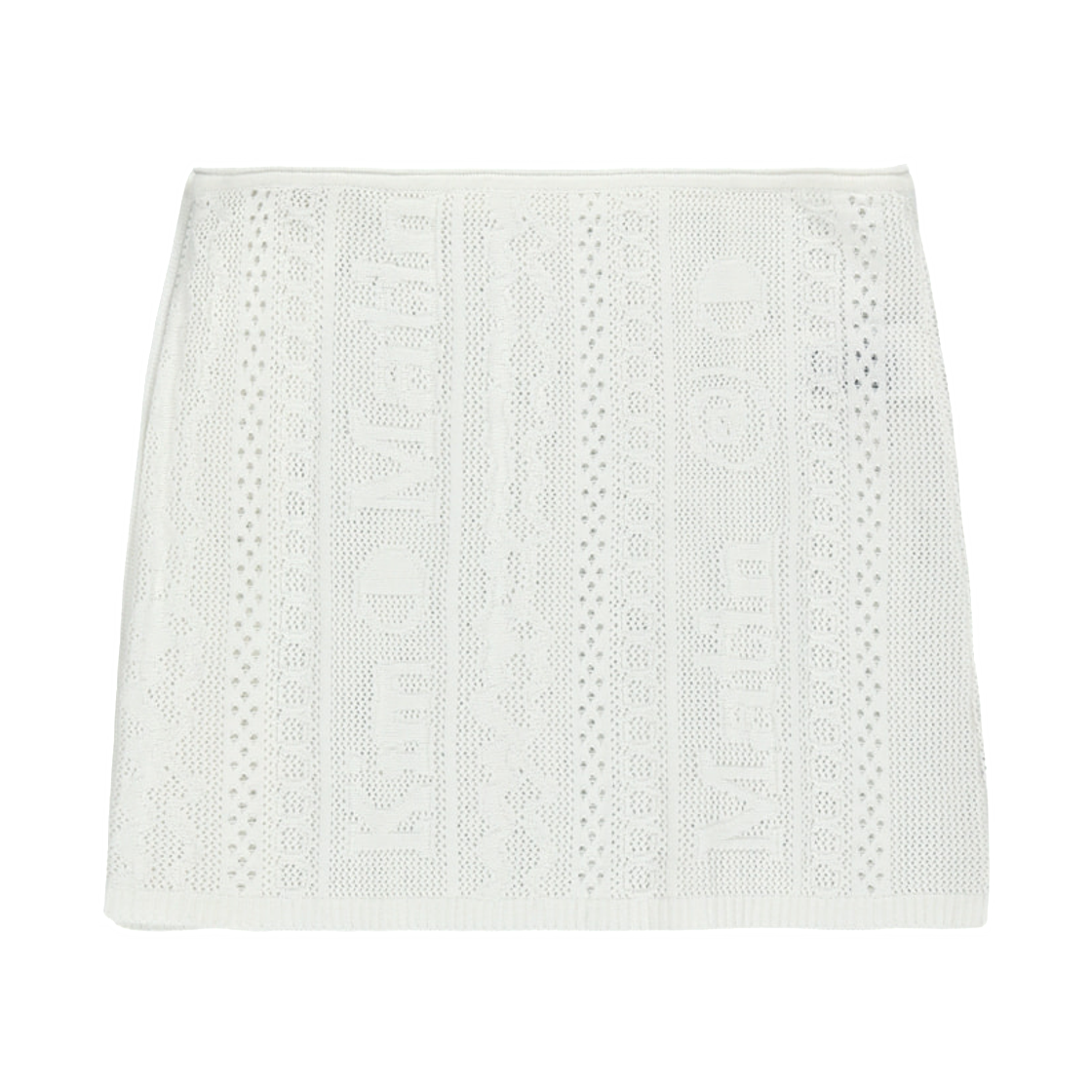 마뗑킴 메쉬 로고 랩 미니 스커트 화이트(Matin Kim Mesh Logo Wrap Mini Skirt In White) - 2