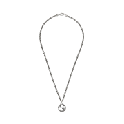 Gucci Interlocking G Pendant Necklace Silver