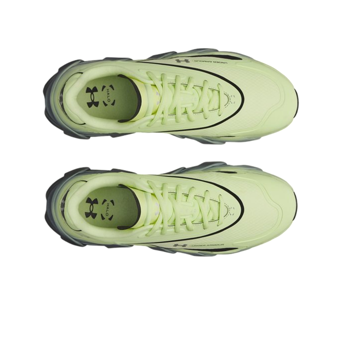 언더아머 UA 헤일로 러너 SE 러닝 슈즈 페이드 그린 블랙 메탈릭 실버(Under Armour UA Halo Runner SE Running Shoes Fade Green Black Metallic Silver) - 2