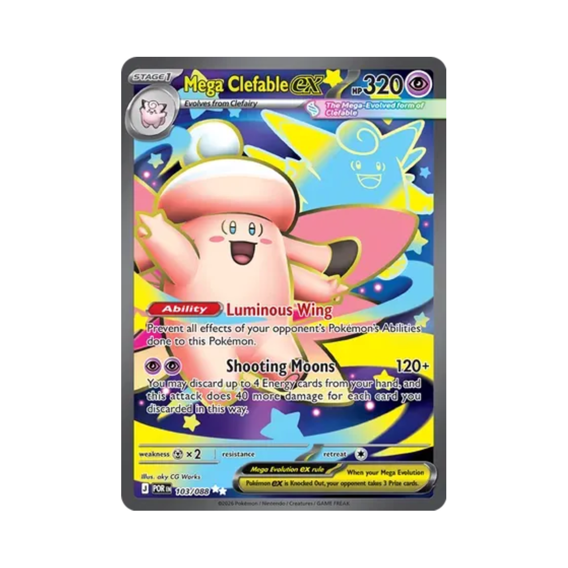 포켓몬 TCG 메가 픽시 ex UR 퍼펙트 오더 (영문판)(Pokemon TCG Mega Clefable ex U Perfect Order (English Ver.))