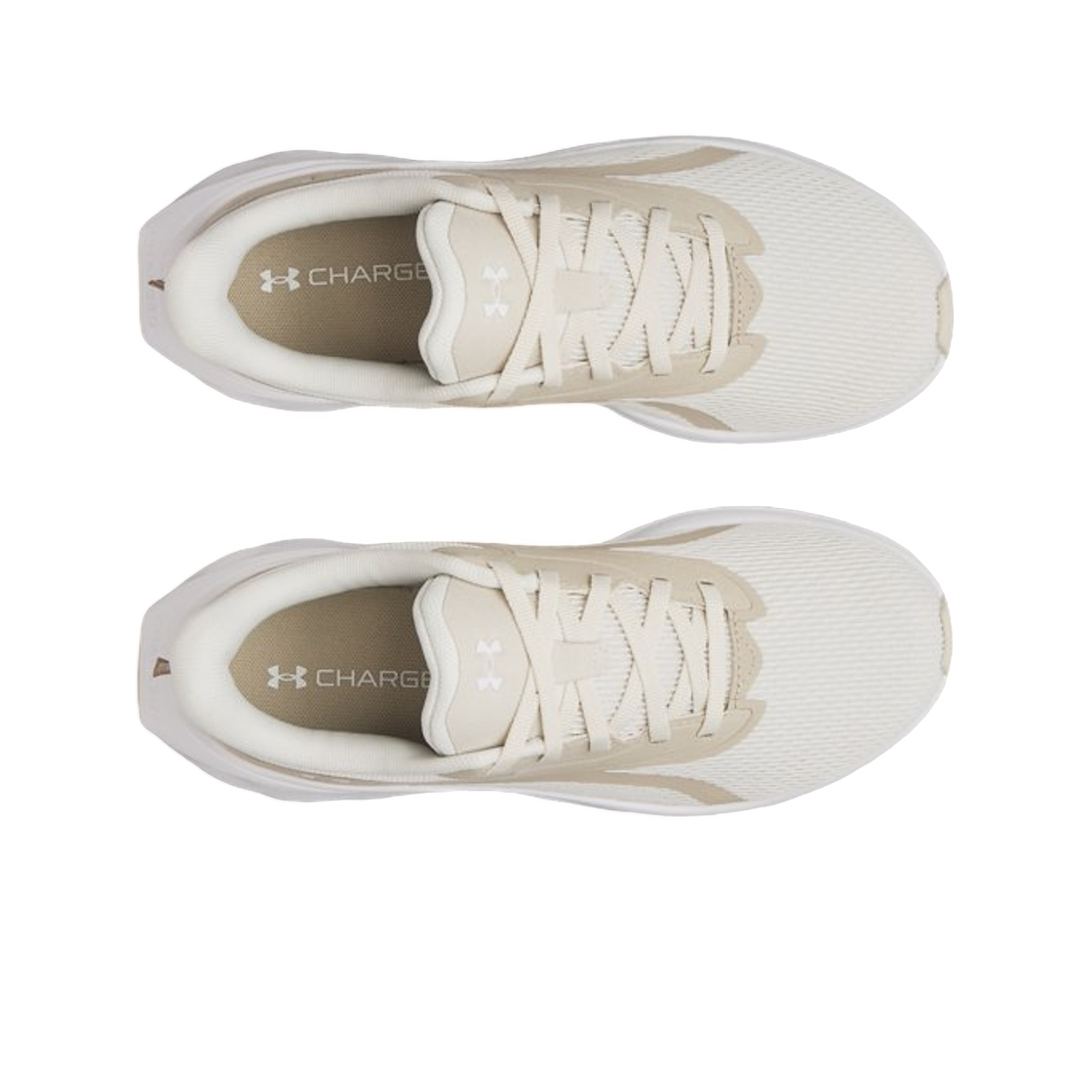 (W) 언더아머 UA 차지드 어센드 러닝 슈즈 서밋 화이트 카키 베이스 화이트((W) Under Armour UA Charged Ascend Running Shoes Summit White Khaki Base White) - 2