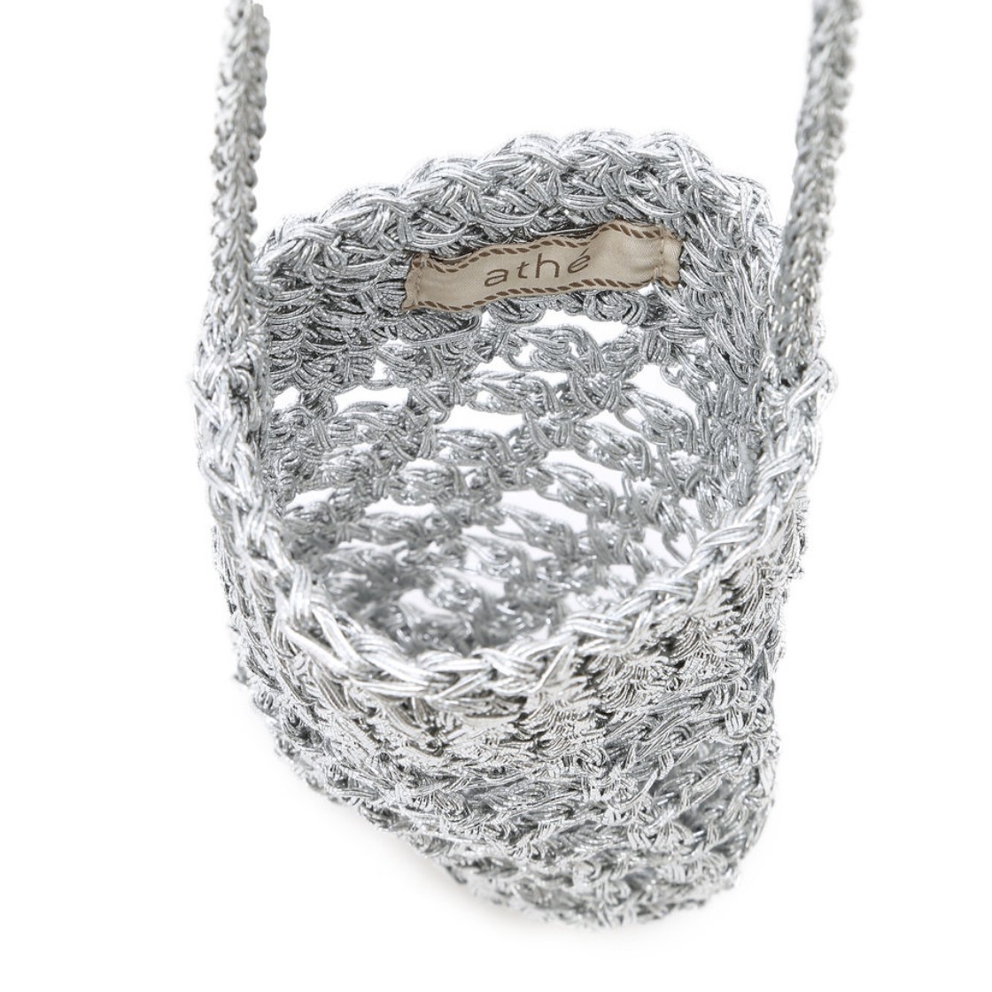 아떼 바네사브루노 액세사리 메탈 니팅 미니백 실버(Athe Vanessabruno Acc Metal Knitting Mini Bag Silver) - 2
