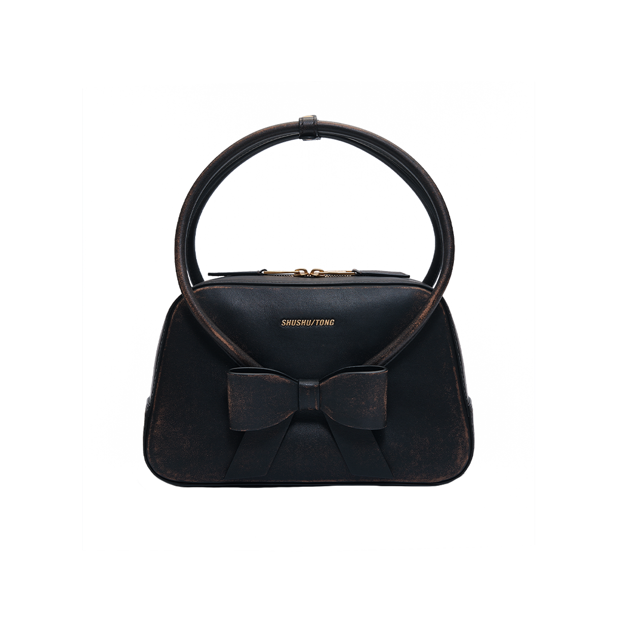 슈슈통 우먼 보우 링 핸들 백 다크 브라운 - 26SS(Shushu/Tong Women Bow Ring Handle Bag Dark Brown - 26SS)