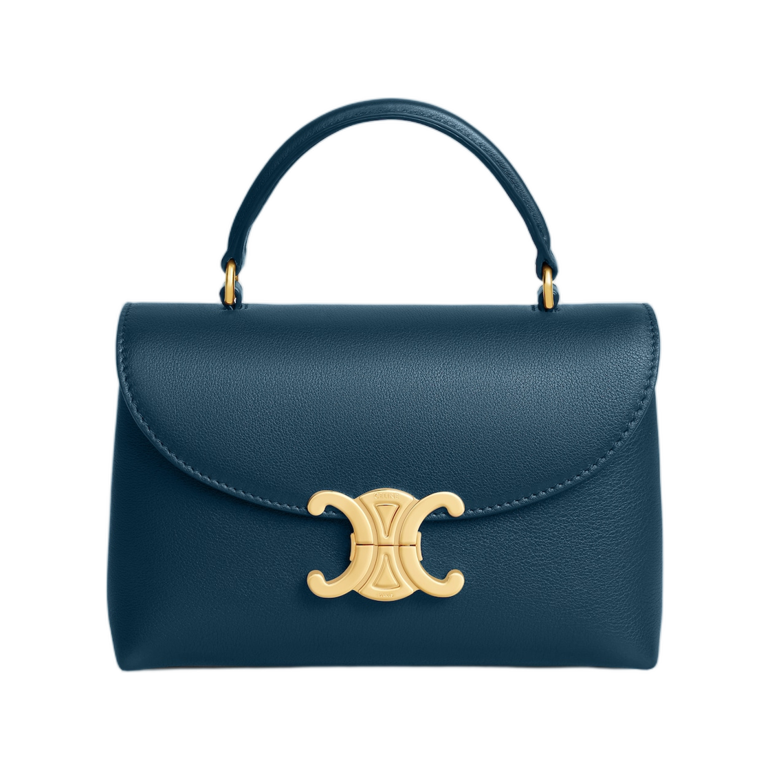 118113FXK-07HJ Celine Teen Nino Bag in Supple Grained Calfskin Teal Blue