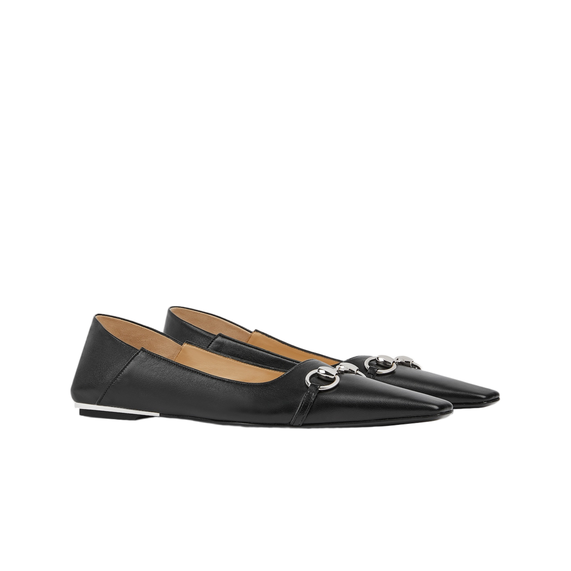 (W) 구찌 비토리아 발레 플랫 블랙((W) Gucci Vittoria Ballet Flats Black) - 2