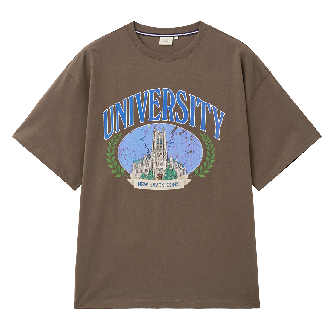 예일 하크니스 타워 그래픽 티셔츠_브라운(Yale Harkness Tower Graphic T-Shirt_Brown)