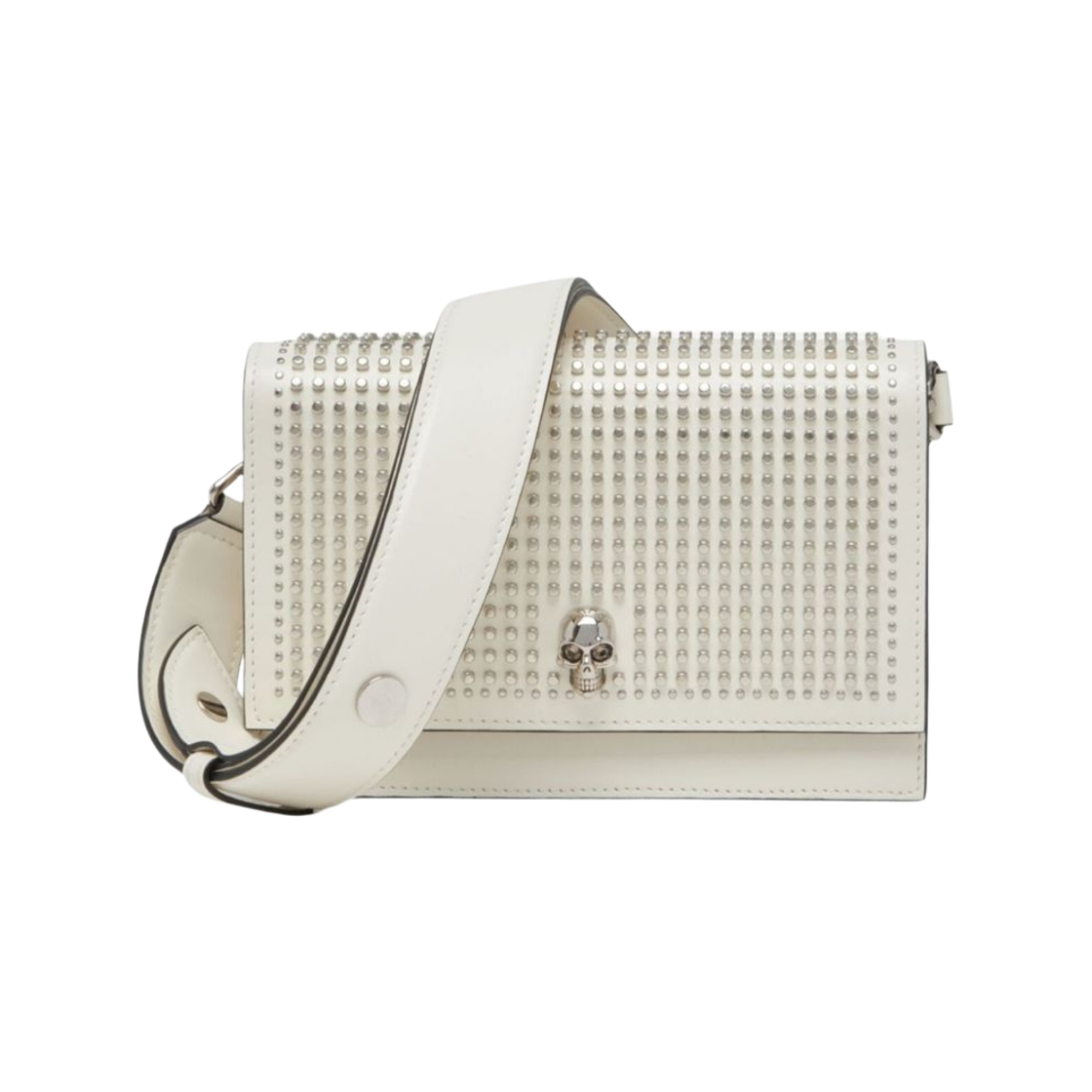 알렉산더 맥퀸 레더 스몰 바이커 스컬 숄더백 아이보리(Alexander McQueen Leather Small Biker Skull Shoulder Bag Ivory)