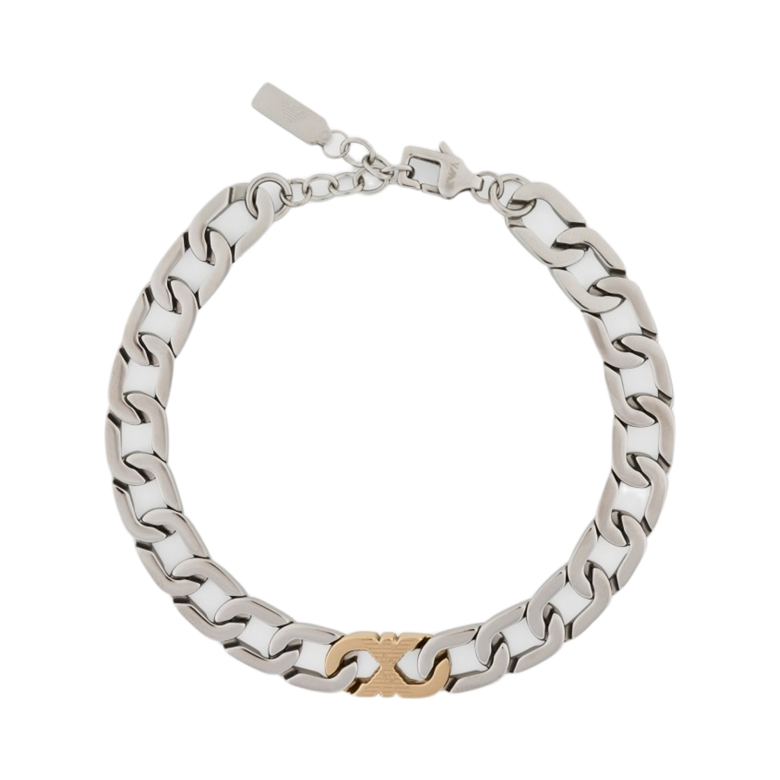 EGS3298040 Emporio Armani Stainless Steel Chain Bracelet 2-Tone Silver Gold