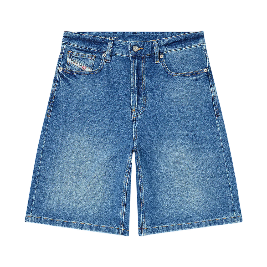 (W) 디젤 De-Sire-숏 클린 워시드 데님 쇼츠 블루((W) Diesel De-Sire-Short Shorts In Clean-Washed Denim Blue)