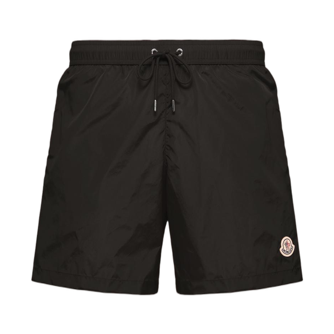 몽클레르 로고 패치 스윔 쇼츠 블랙 - 26SS(Moncler Logo Patch Swim Shorts Black - 26SS)