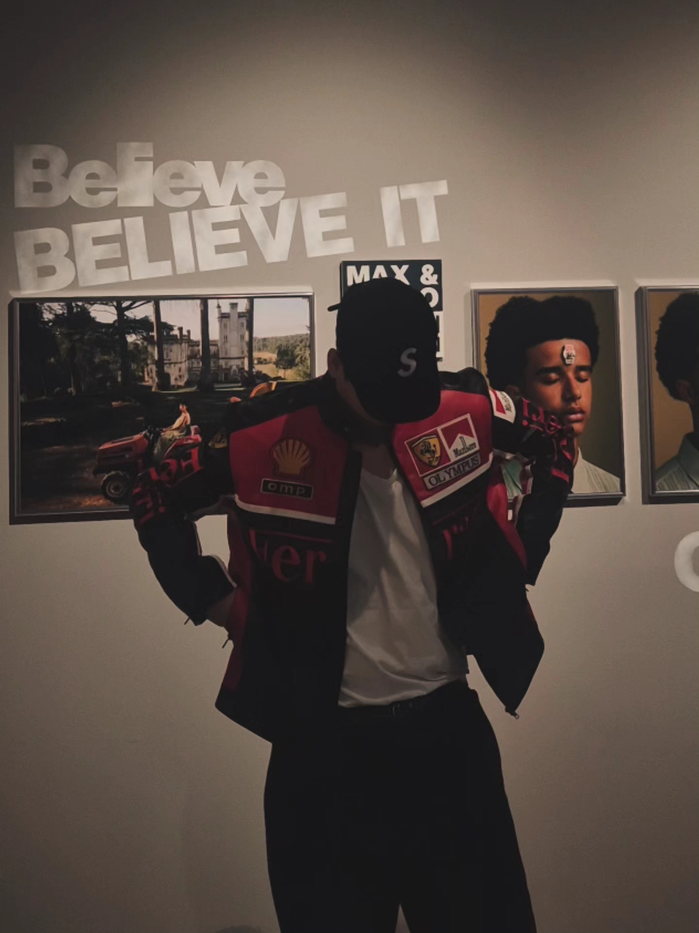 Supreme Corduroy S Logo 6-Panel Black - 23FW 착용 스타일