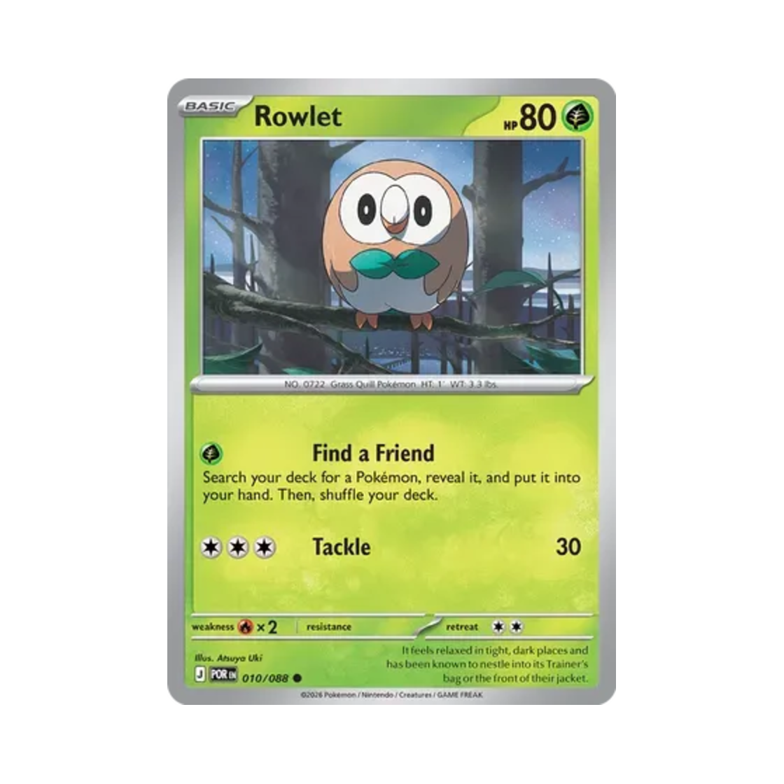 포켓몬 TCG 나몰빼미 C 퍼펙트 오더 (영문판)(Pokemon TCG Rowlet C Perfect Order (English Ver.))